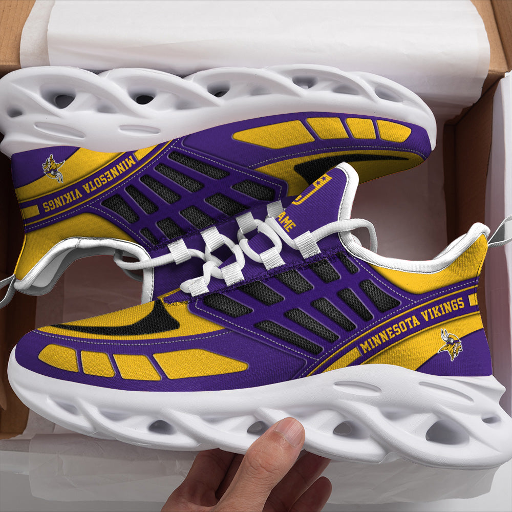 Personalized Minnesota Vikings NFL Max Soul Shoes Sneakers for Men And Women – NFL Football Fan Shoes, Team Sneakers - Image 3
