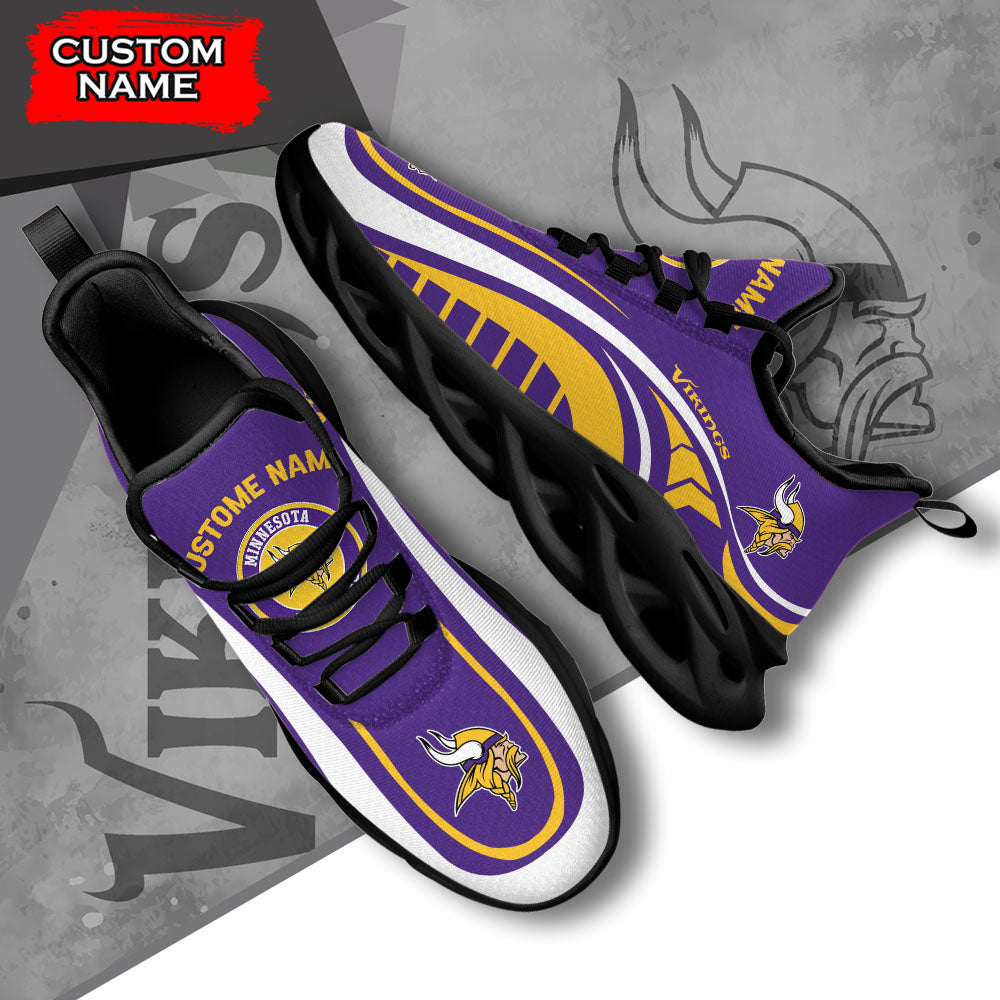 Personalized Minnesota Vikings NFL Max Soul Shoes Sneakers for Men And Women – NFL Football Fan Shoes, Team Sneakers - Image 5