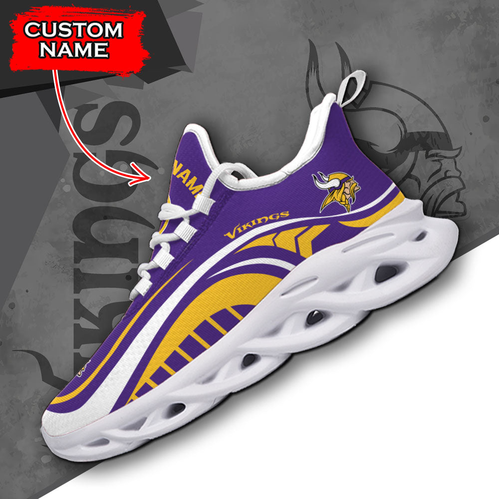 Personalized Minnesota Vikings NFL Max Soul Shoes Sneakers for Men And Women – NFL Football Fan Shoes, Team Sneakers