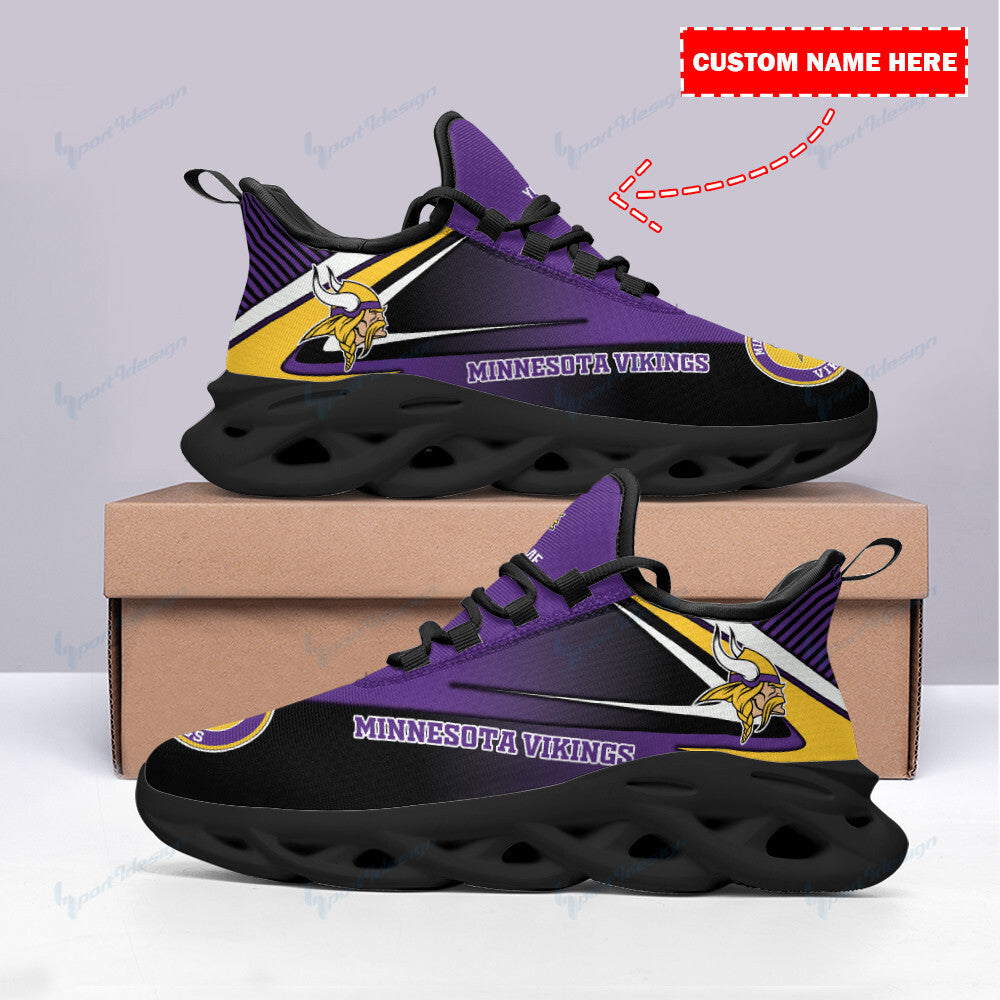 Personalized Minnesota Vikings NFL Max Soul Shoes Sneakers for Men And Women – NFL Football Fan Shoes, Team Sneakers - Image 3