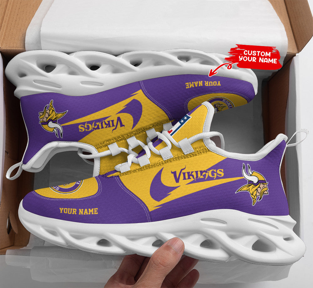 Personalized Minnesota Vikings NFL Max Soul Shoes Sneakers for Men And Women – NFL Football Fan Shoes, Team Sneakers