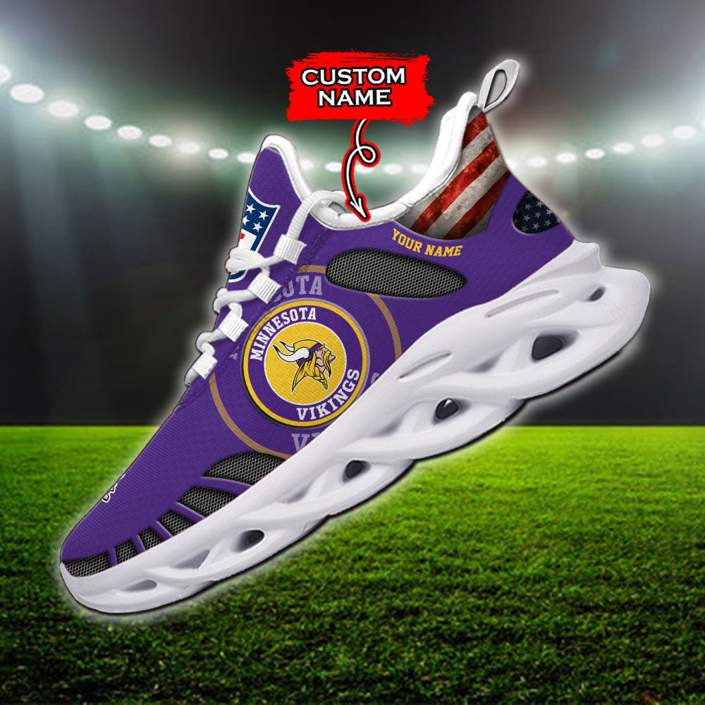 Personalized Minnesota Vikings NFL Max Soul Shoes Sneakers for Men And Women – NFL Football Fan Shoes, Team Sneakers