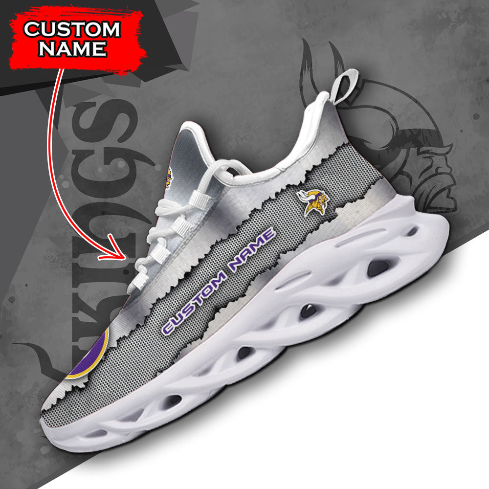 Personalized Minnesota Vikings NFL Max Soul Shoes Sneakers for Men And Women – NFL Football Fan Shoes, Team Sneakers