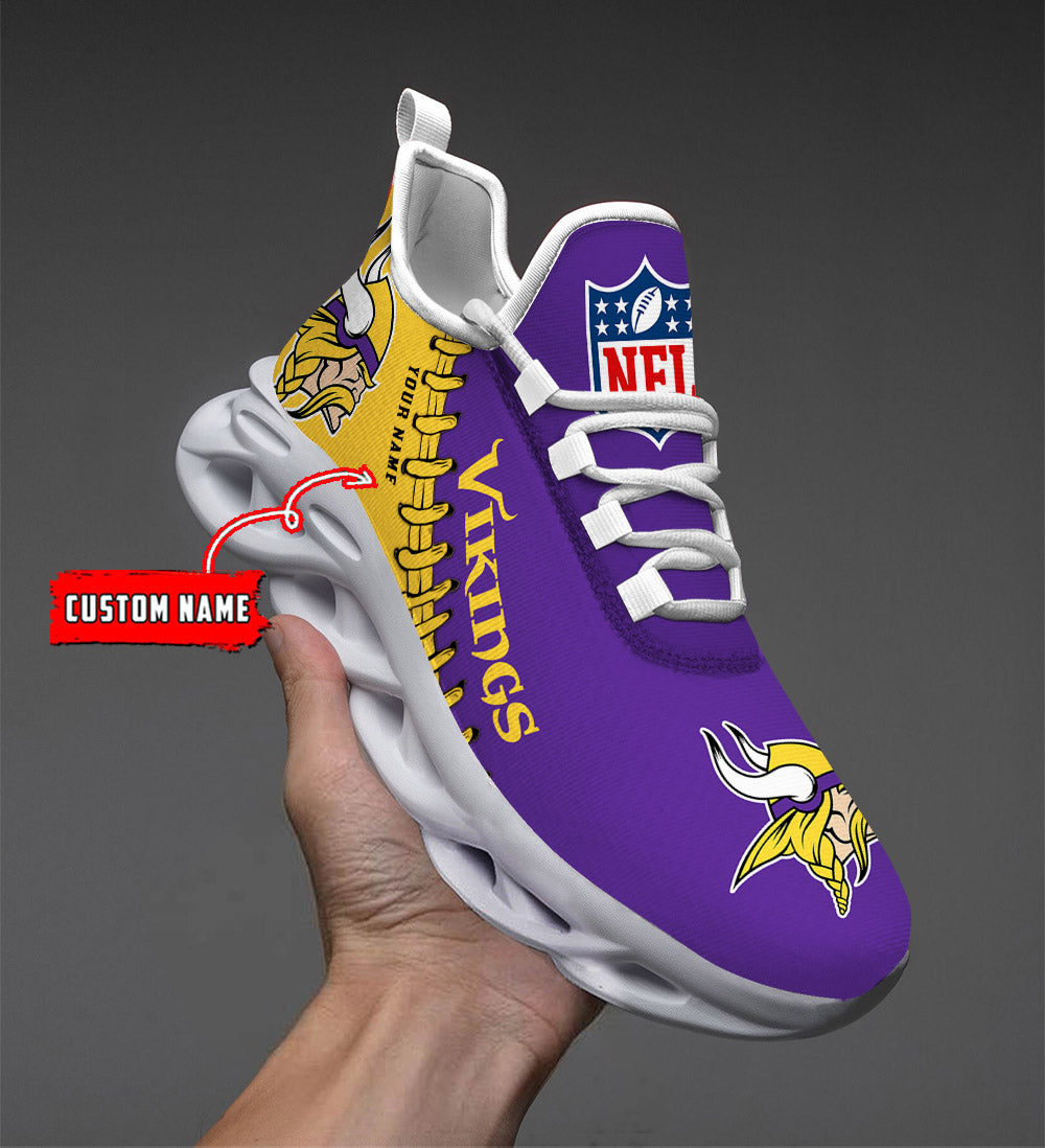 Personalized Minnesota Vikings NFL Max Soul Shoes Sneakers for Men And Women – NFL Football Fan Shoes, Team Sneakers