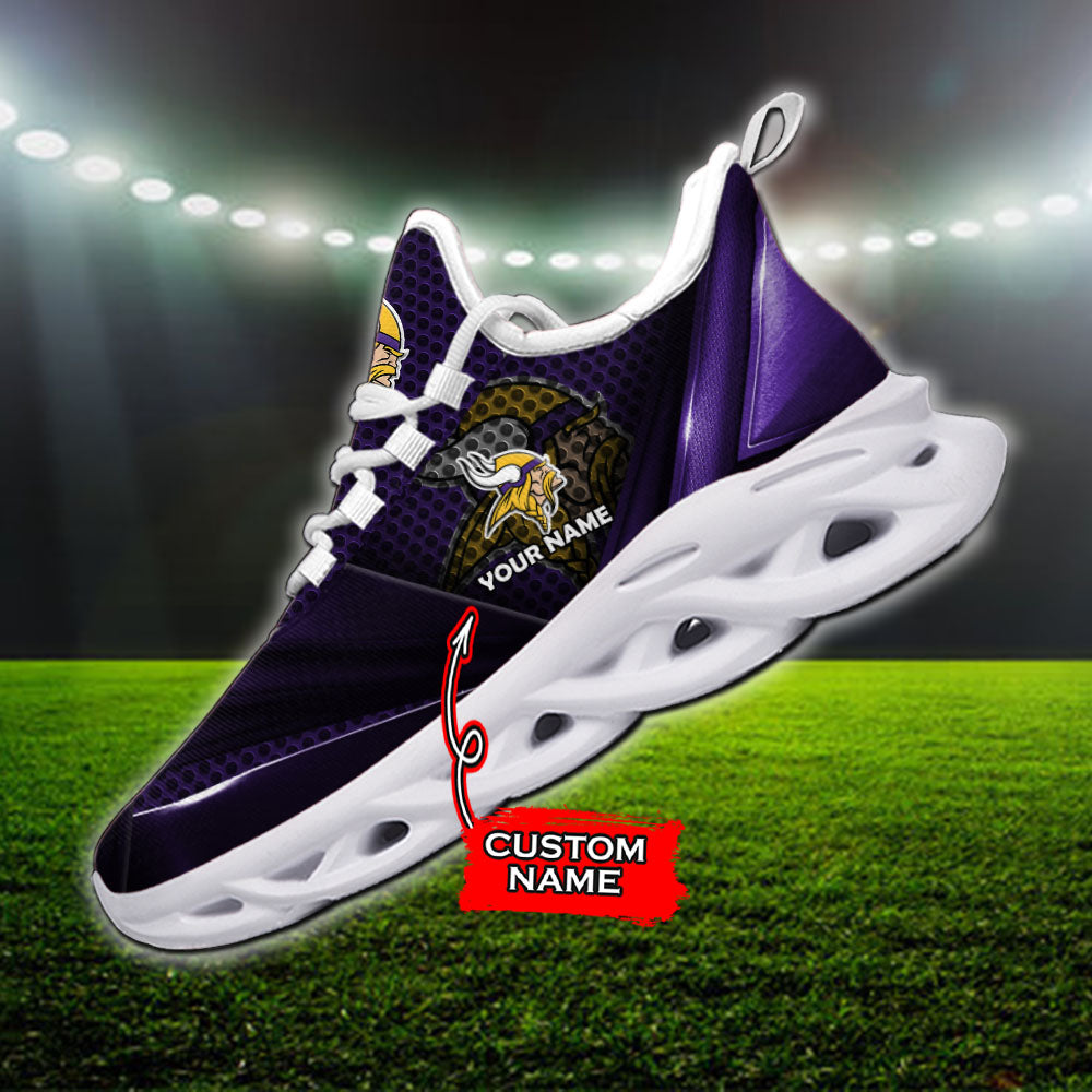 Personalized Minnesota Vikings NFL Max Soul Shoes Sneakers for Men And Women – NFL Football Fan Shoes, Team Sneakers