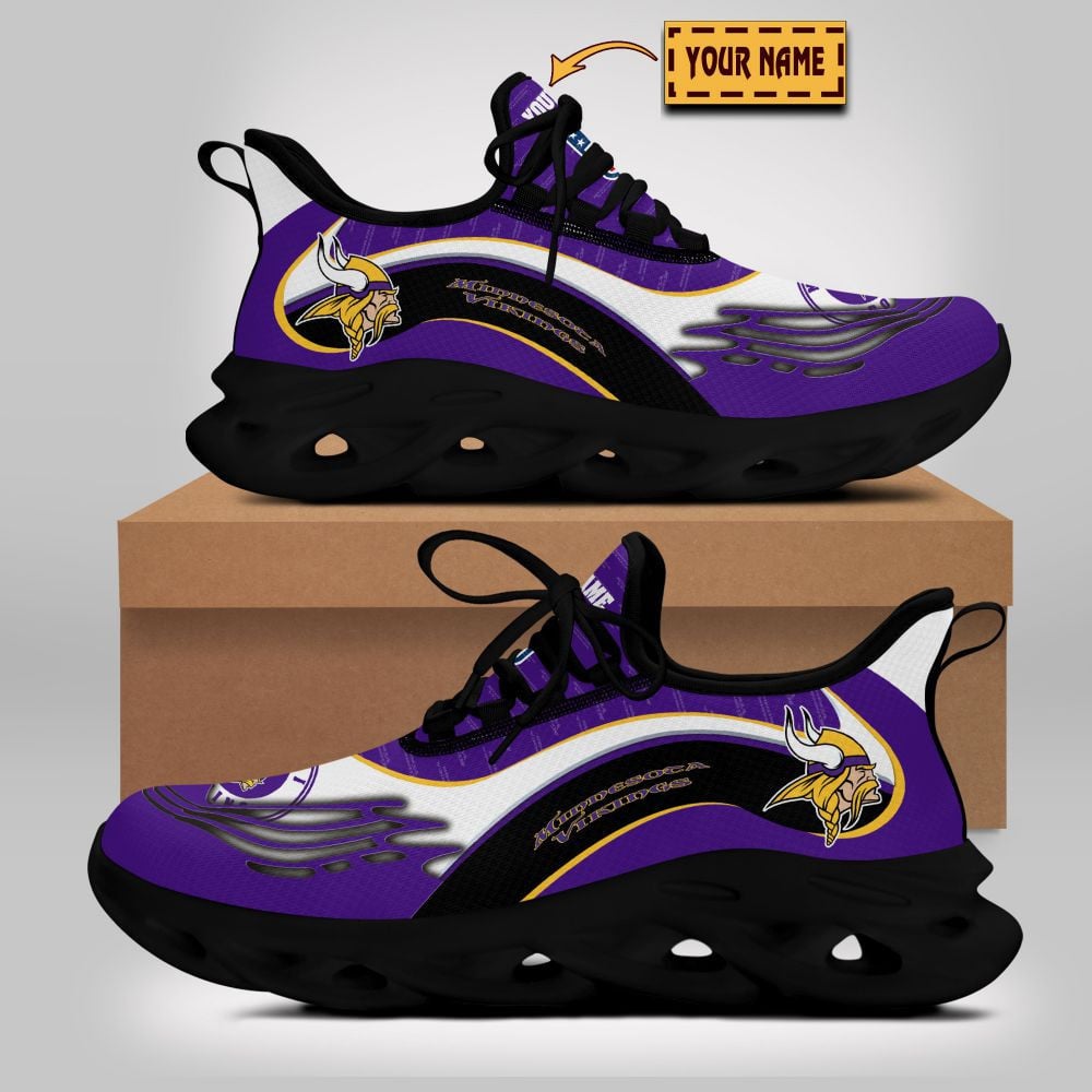 Personalized Minnesota Vikings NFL Max Soul Shoes Sneakers for Men And Women – NFL Football Fan Shoes, Team Sneakers