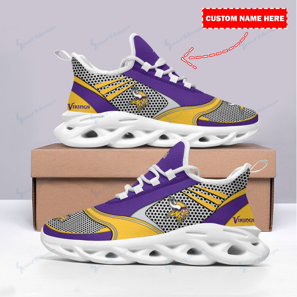 Personalized Minnesota Vikings NFL Max Soul Shoes Sneakers for Men And Women – NFL Football Fan Shoes, Team Sneakers