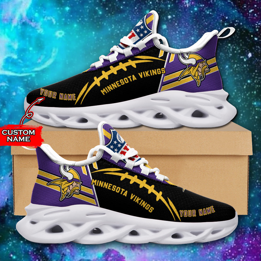 Personalized Minnesota Vikings NFL Max Soul Shoes Sneakers for Men And Women – NFL Football Fan Shoes, Team Sneakers