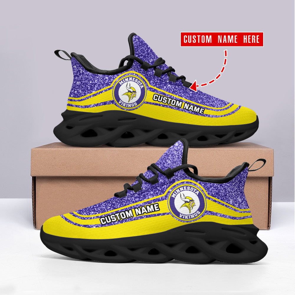 Personalized Minnesota Vikings NFL Max Soul Shoes Sneakers for Men And Women – NFL Football Fan Shoes, Team Sneakers