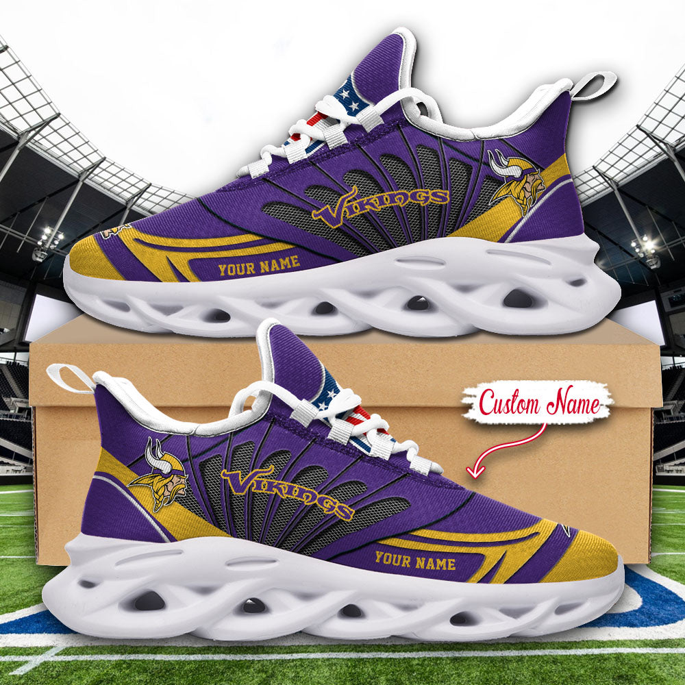Personalized Minnesota Vikings NFL Max Soul Shoes Sneakers for Men And Women – NFL Football Fan Shoes, Team Sneakers
