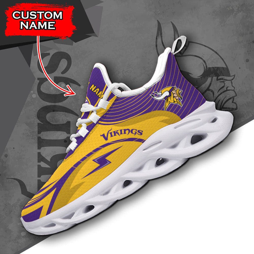 Personalized Minnesota Vikings NFL Max Soul Shoes Sneakers for Men And Women – NFL Football Fan Shoes, Team Sneakers