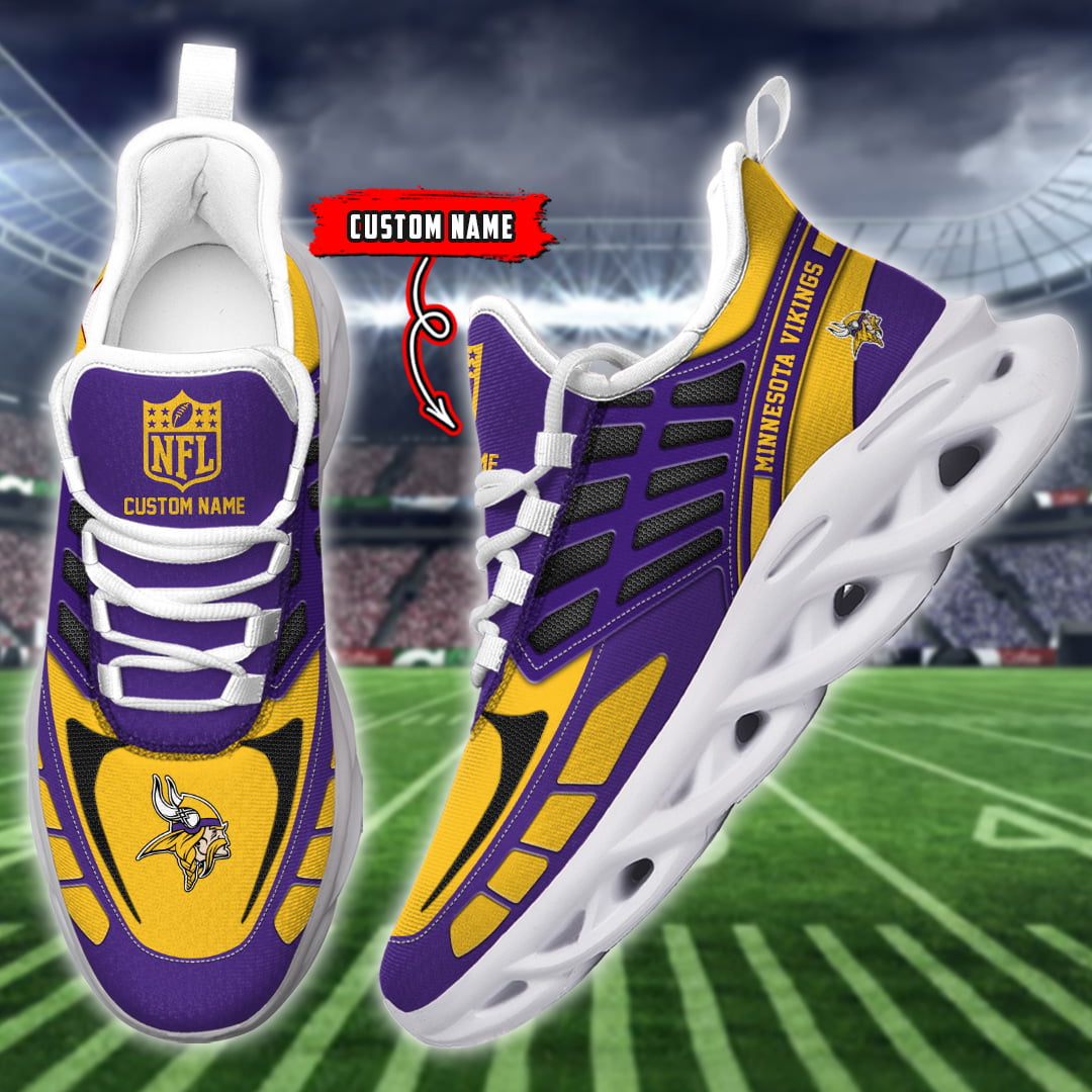 Personalized Minnesota Vikings NFL Max Soul Shoes Sneakers for Men And Women – NFL Football Fan Shoes, Team Sneakers