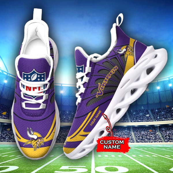 Personalized Minnesota Vikings NFL Max Soul Shoes Sneakers for Men And Women – NFL Football Fan Shoes, Team Sneakers