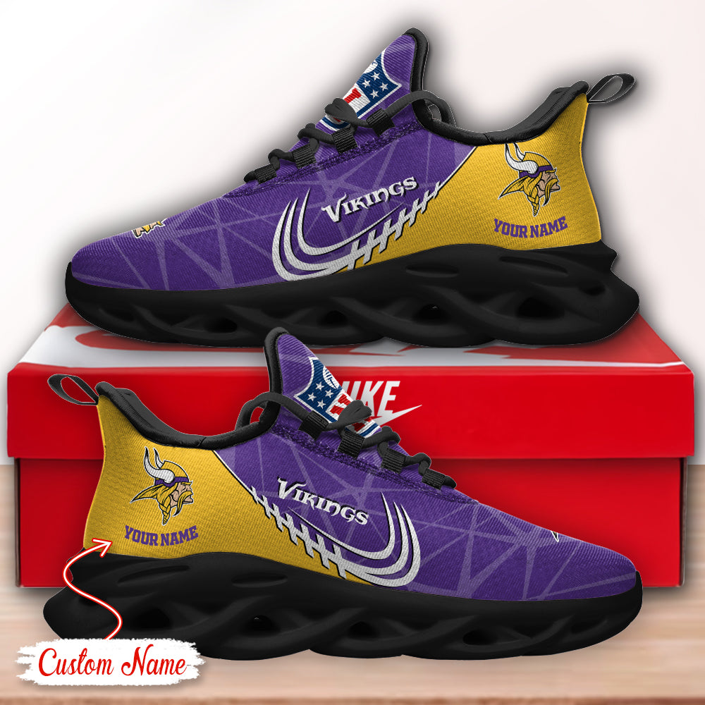 Personalized Minnesota Vikings NFL Max Soul Shoes Sneakers for Men And Women – NFL Football Fan Shoes, Team Sneakers