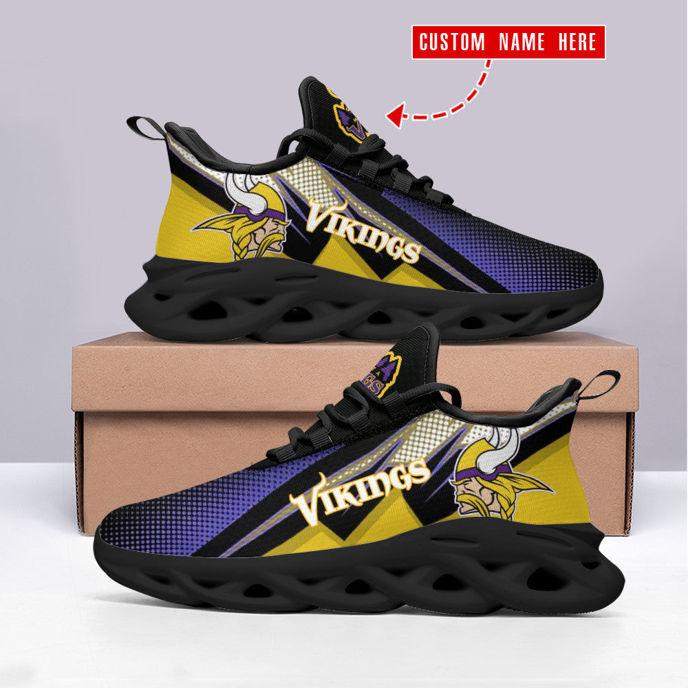 Personalized Minnesota Vikings NFL Max Soul Shoes Sneakers for Men And Women – NFL Football Fan Shoes, Team Sneakers