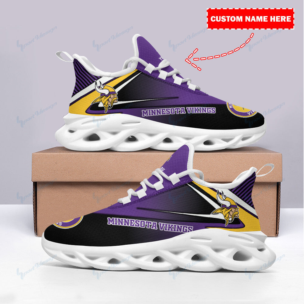 Personalized Minnesota Vikings NFL Max Soul Shoes Sneakers for Men And Women – NFL Football Fan Shoes, Team Sneakers