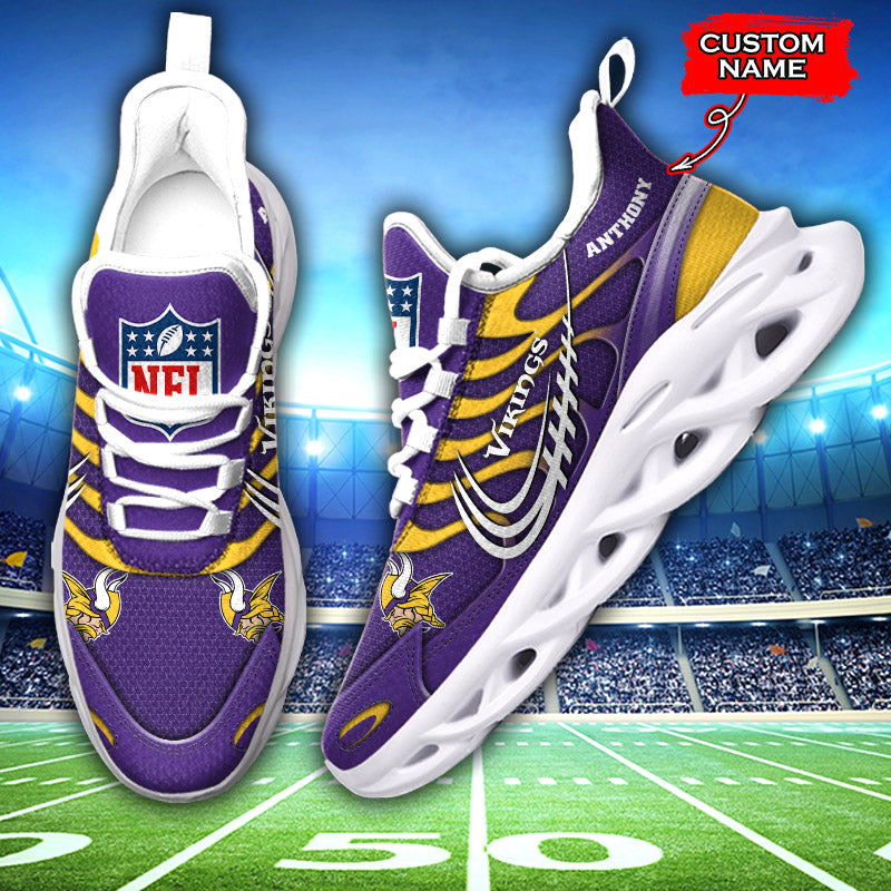 Personalized Minnesota Vikings NFL Max Soul Shoes Sneakers for Men And Women – NFL Football Fan Shoes, Team Sneakers