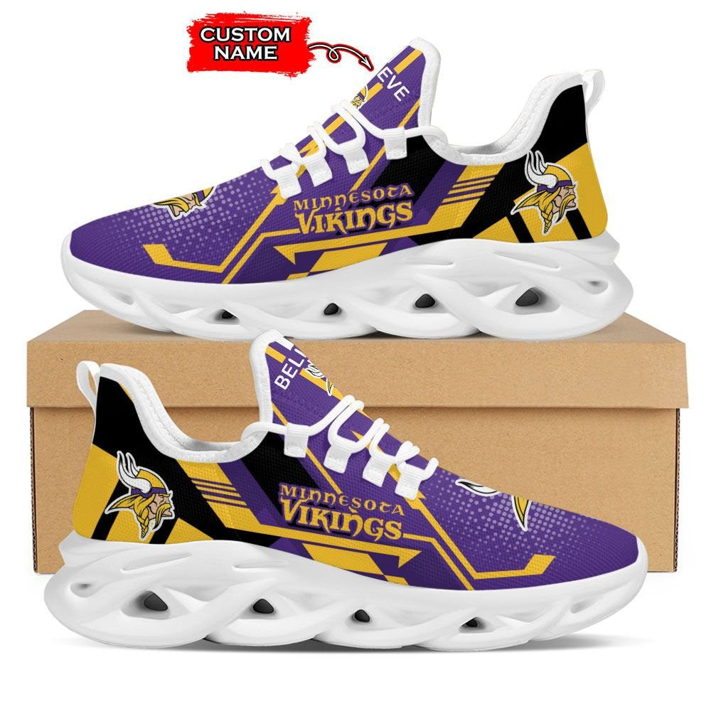Personalized Minnesota Vikings NFL Max Soul Shoes Sneakers for Men And Women – NFL Football Fan Shoes, Team Sneakers