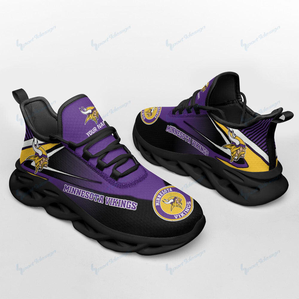 Personalized Minnesota Vikings NFL Max Soul Shoes Sneakers for Men And Women – NFL Football Fan Shoes, Team Sneakers - Image 4