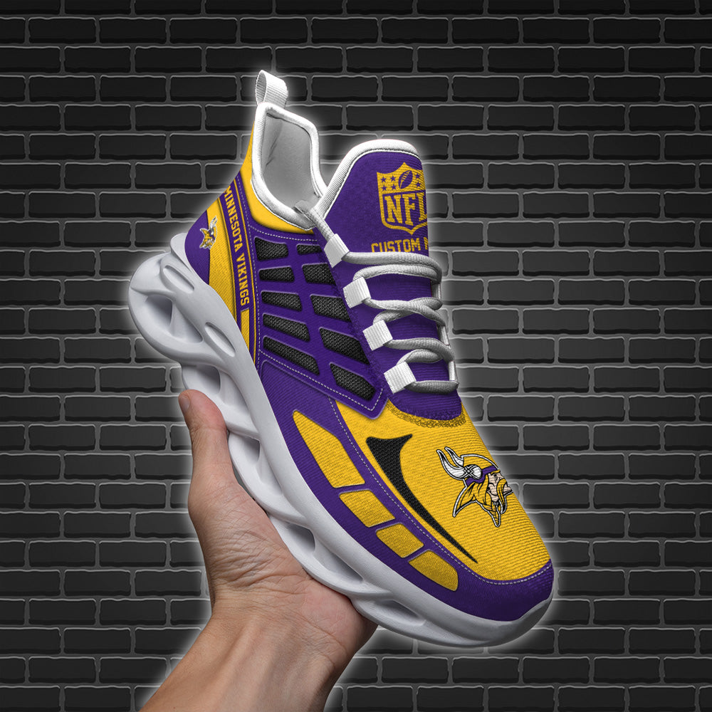 Personalized Minnesota Vikings NFL Max Soul Shoes Sneakers for Men And Women – NFL Football Fan Shoes, Team Sneakers - Image 4