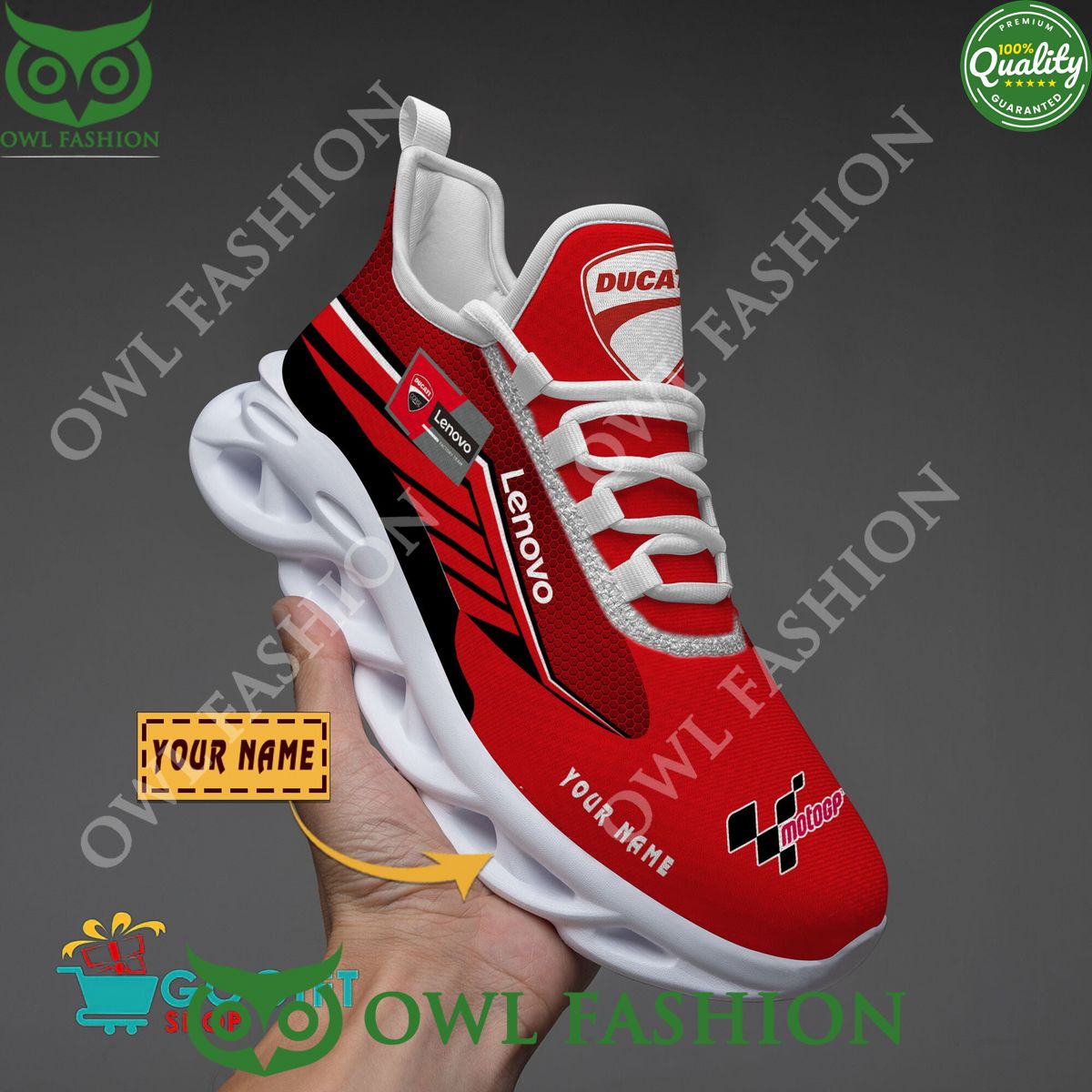 Personalized MotoGP Ducati Lenovo Max Soul Shoes Sneakers for Men And Women – Motorcycle Shoes, Motorsport Shoes