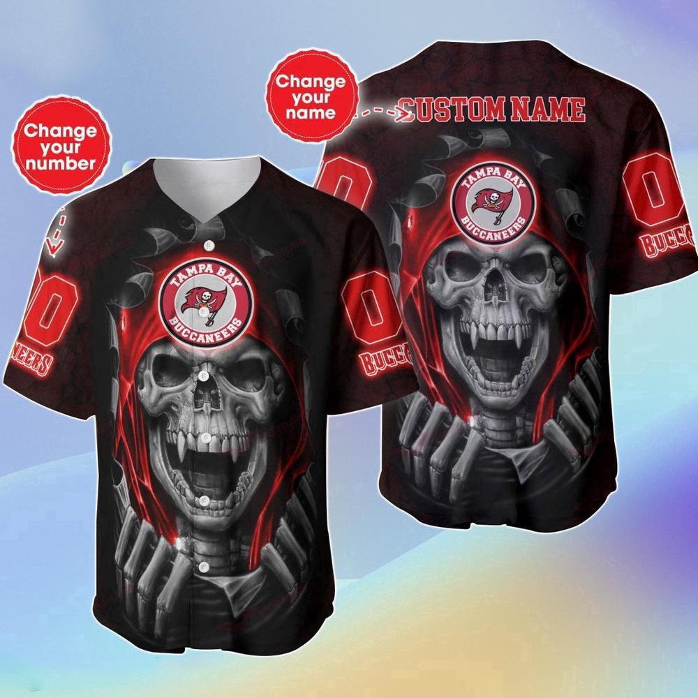 Personalized Name & Number NLF Tampa Bay Buccaneers Halloween Baseball Jersey Shirt Gift For Fans