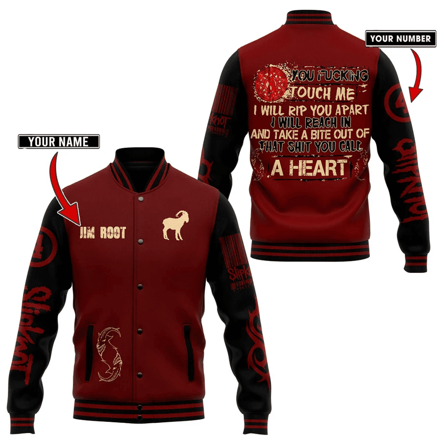 Personalized Name & Number Slipknot Heavy Metal Band Baseball Jacket Fashion Baseball Jacket for Men & Women | Music Fan Gift