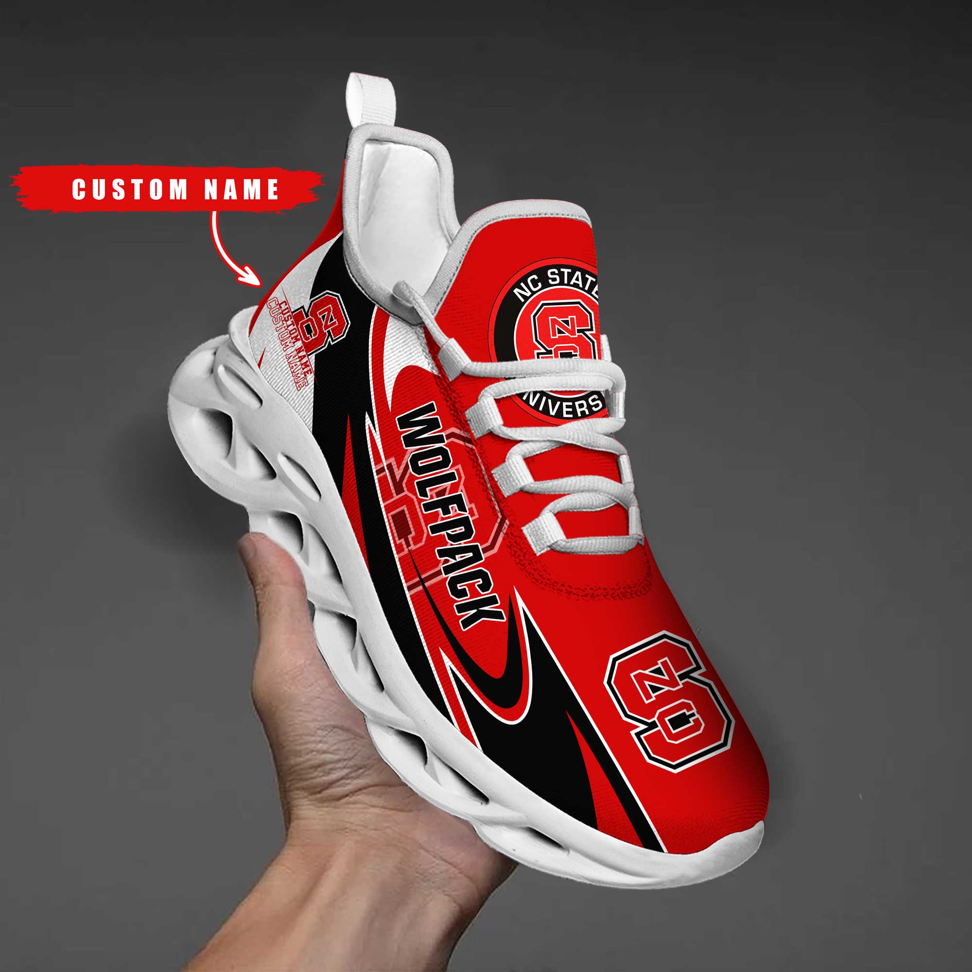 Personalized NC State Wolfpack Max Soul Shoes Sneakers for Men And Women – NCAA Fan Shoes, Team Sneakers - Image 6