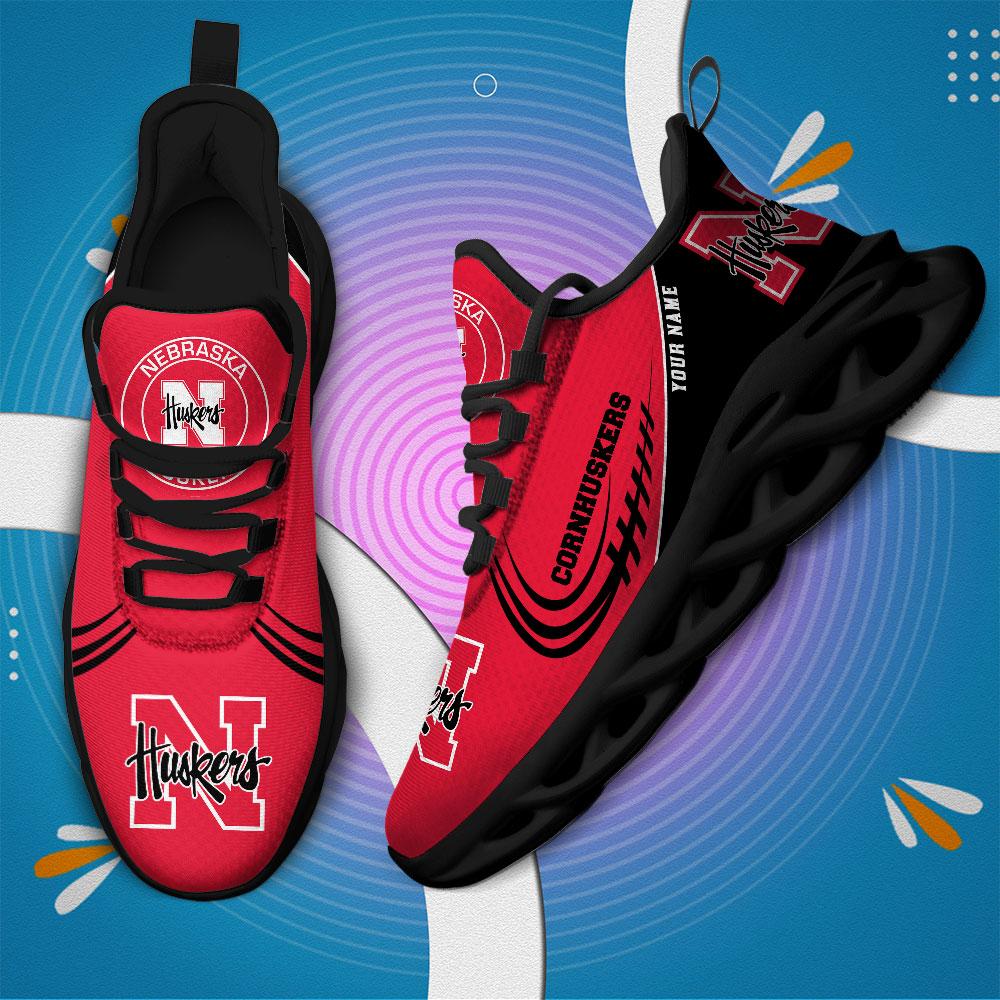 Personalized Nebraska Cornhuskers Max Soul Shoes Sneakers for Men And Women – NCAA Fan Shoes, Team Sneakers - Image 3