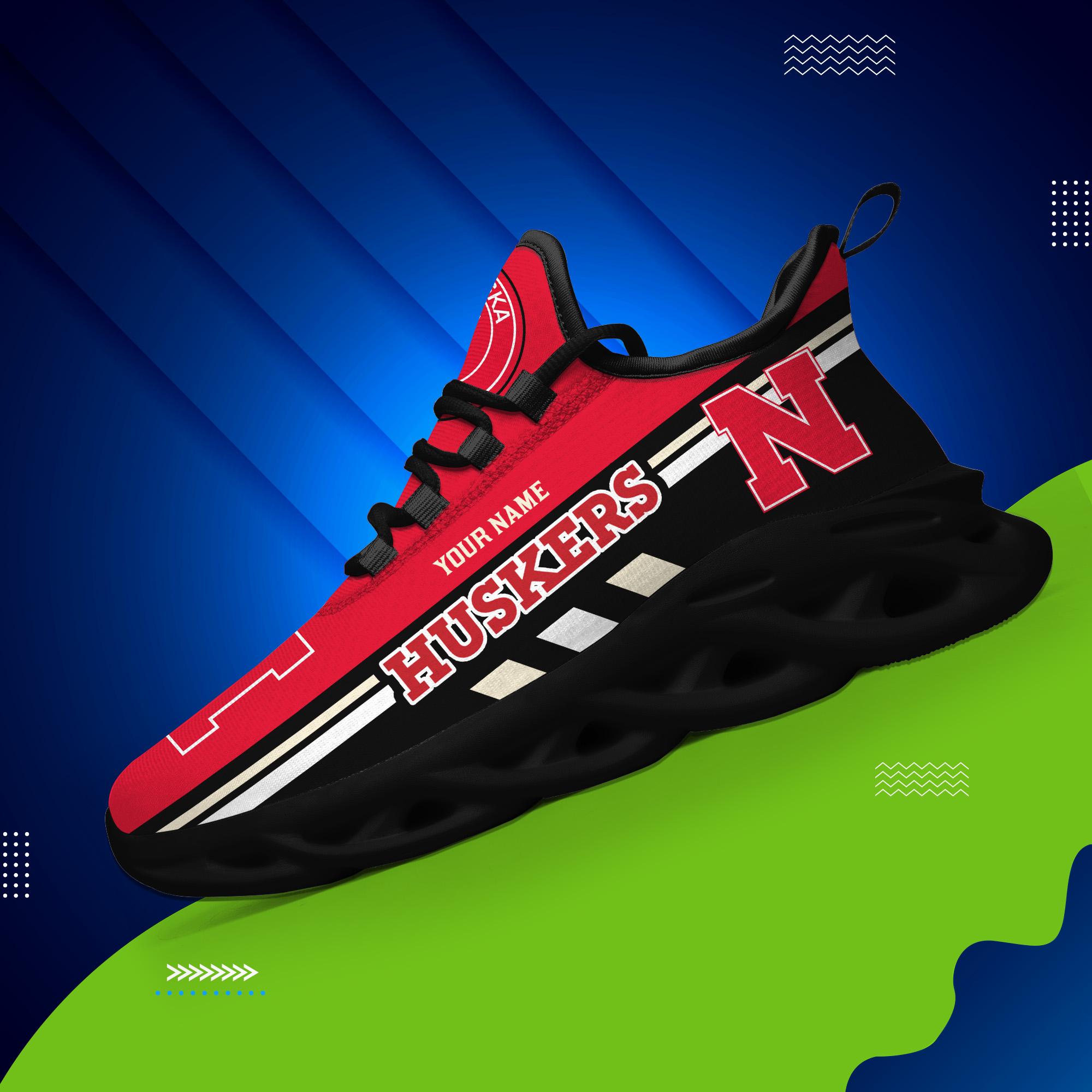 Personalized Nebraska Cornhuskers Max Soul Shoes Sneakers for Men And Women – NCAA Fan Shoes, Team Sneakers - Image 3