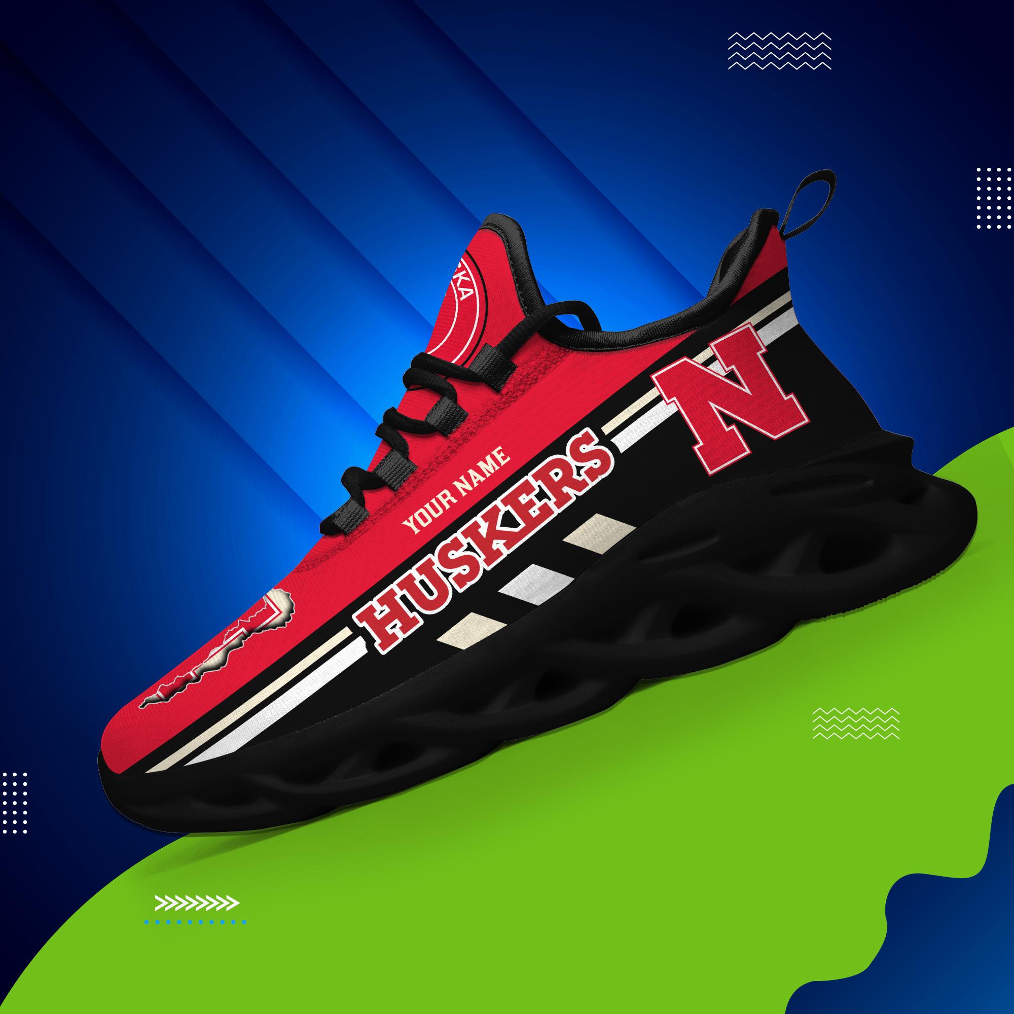 Personalized Nebraska Cornhuskers Max Soul Shoes Sneakers for Men And Women – NCAA Fan Shoes, Team Sneakers - Image 3