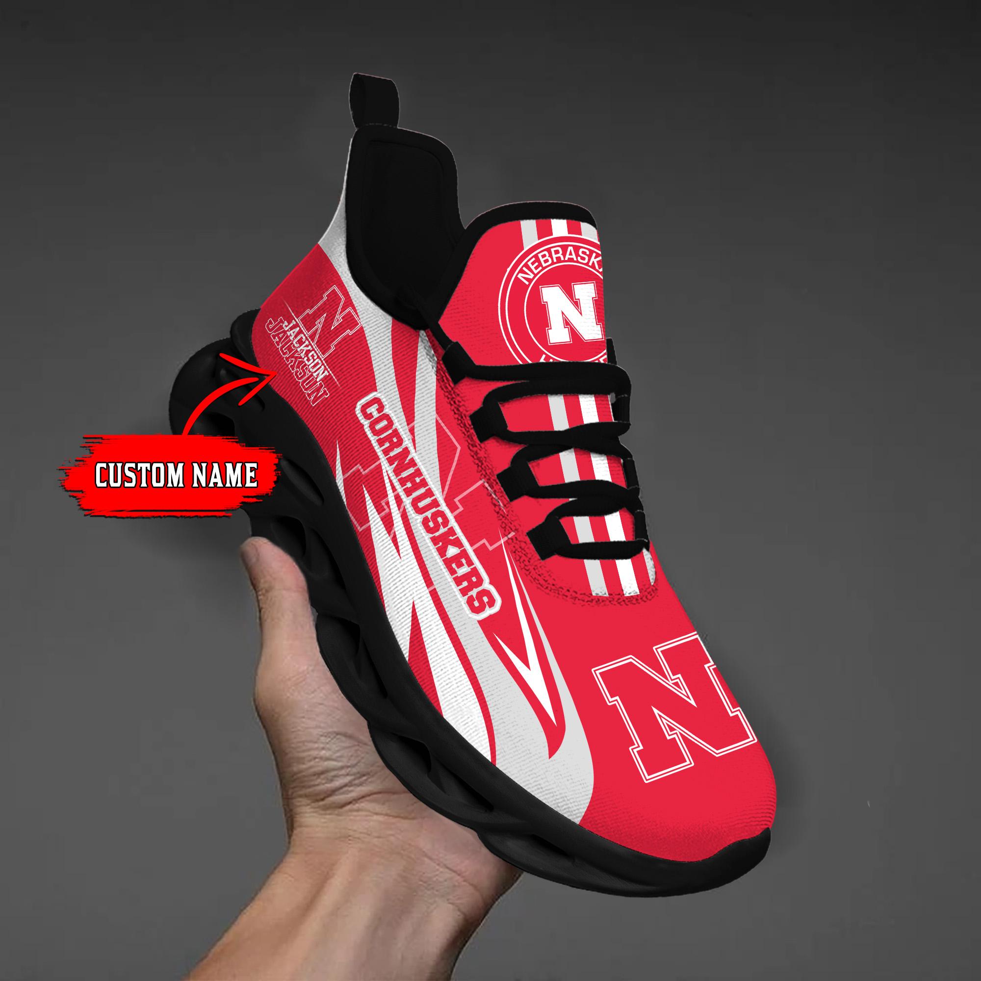 Personalized Nebraska Cornhuskers Max Soul Shoes Sneakers for Men And Women – NCAA Fan Shoes, Team Sneakers - Image 3