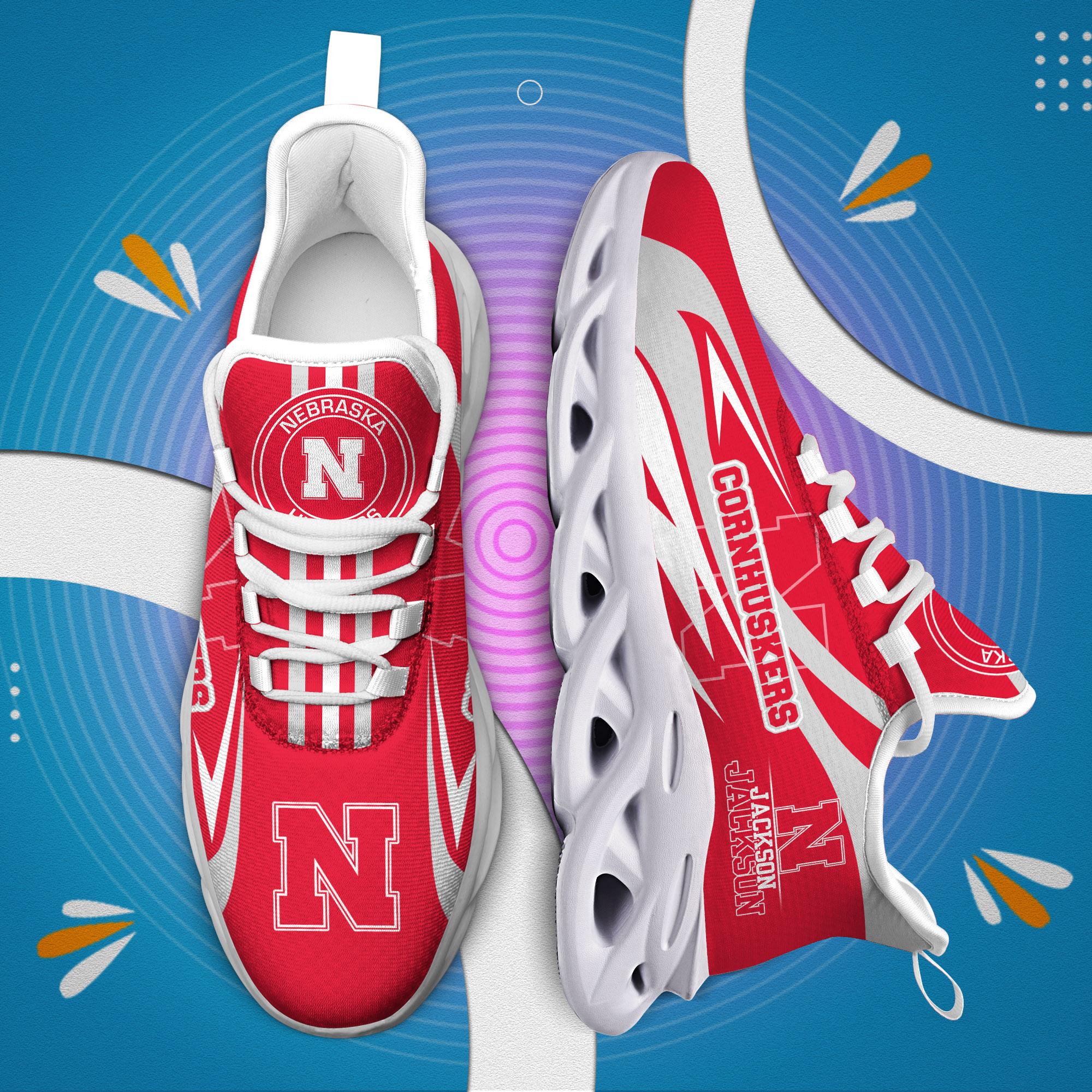 Personalized Nebraska Cornhuskers Max Soul Shoes Sneakers for Men And Women – NCAA Fan Shoes, Team Sneakers - Image 5