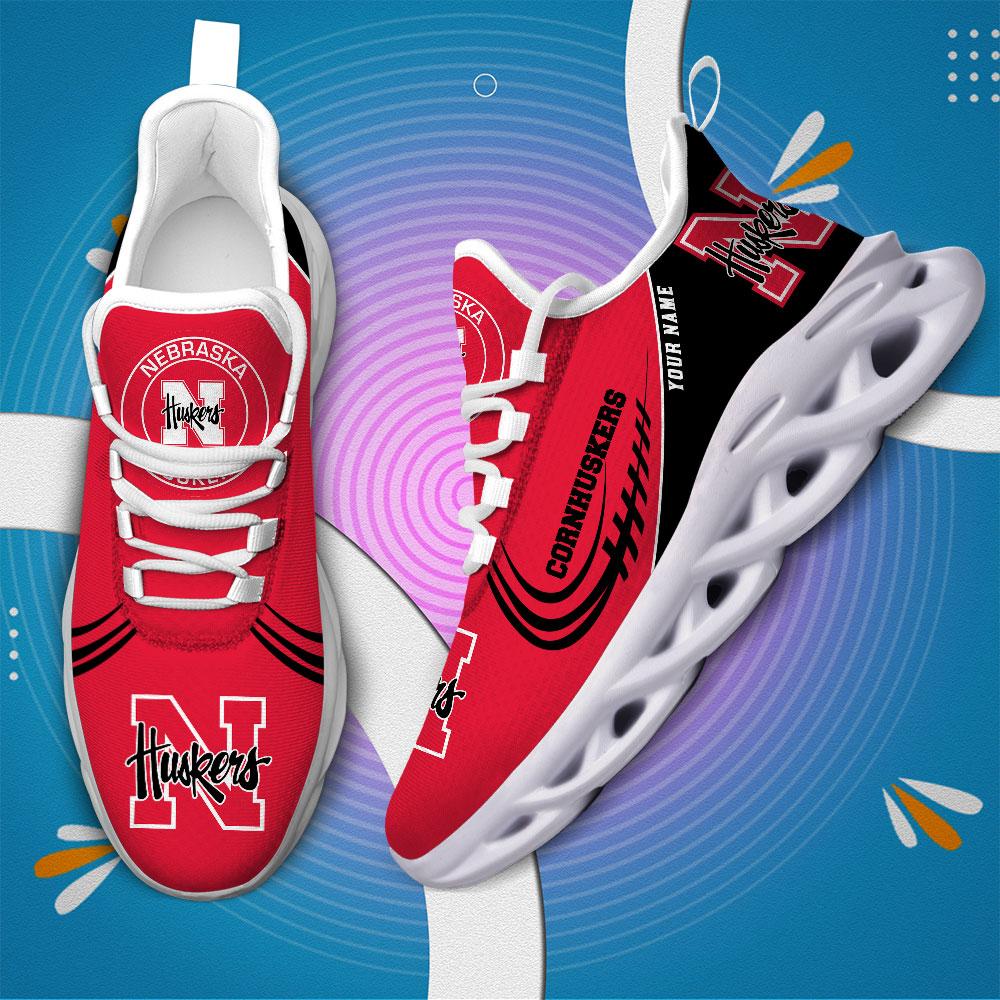 Personalized Nebraska Cornhuskers Max Soul Shoes Sneakers for Men And Women – NCAA Fan Shoes, Team Sneakers - Image 4