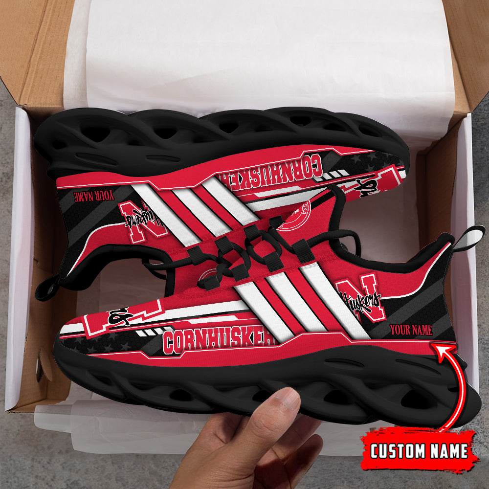 Personalized Nebraska Cornhuskers Max Soul Shoes Sneakers for Men And Women – NCAA Fan Shoes, Team Sneakers - Image 3