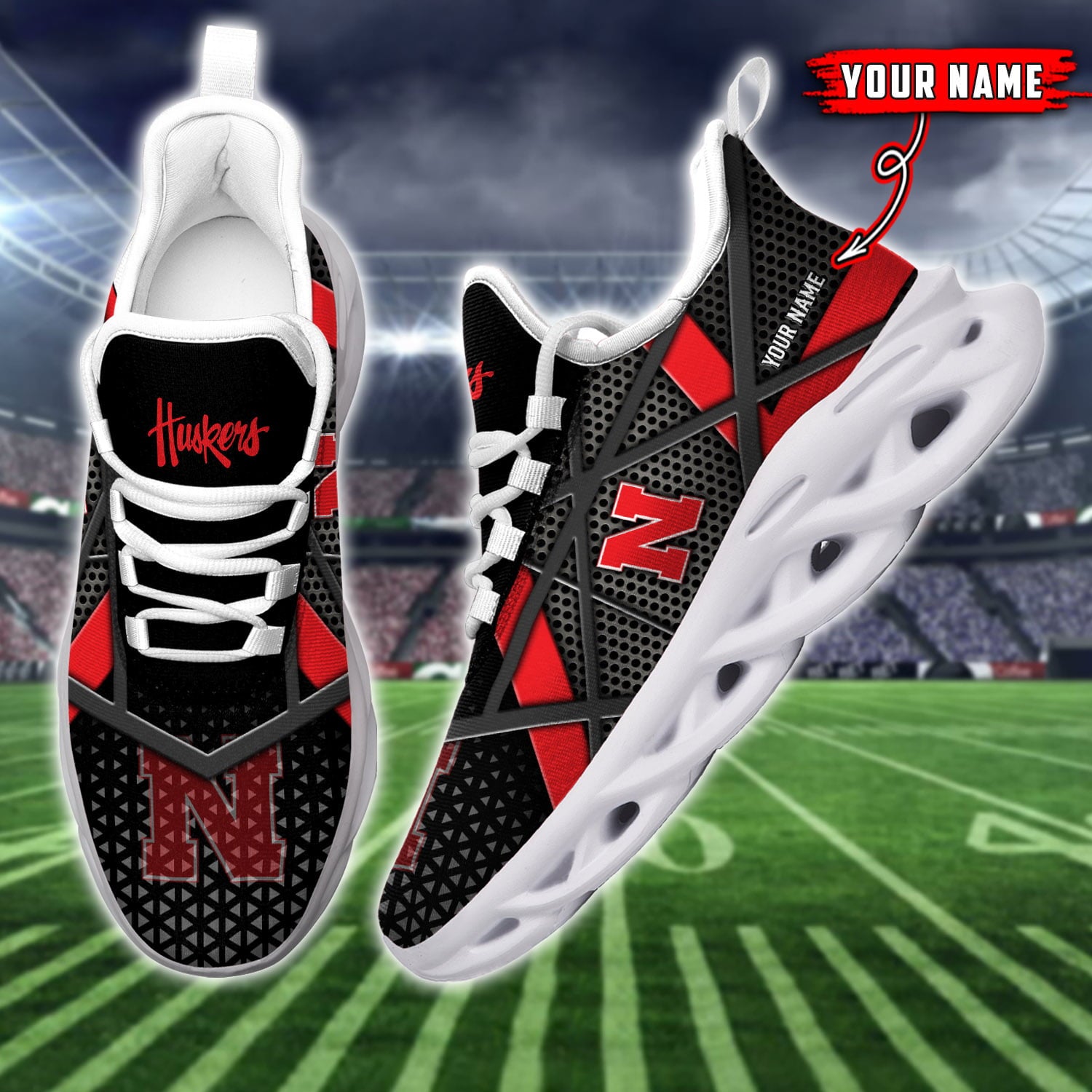 Personalized Nebraska Cornhuskers NCAA Max Soul Shoes Sneakers for Men And Women – NCAA Fan Shoes, Team Sneakers