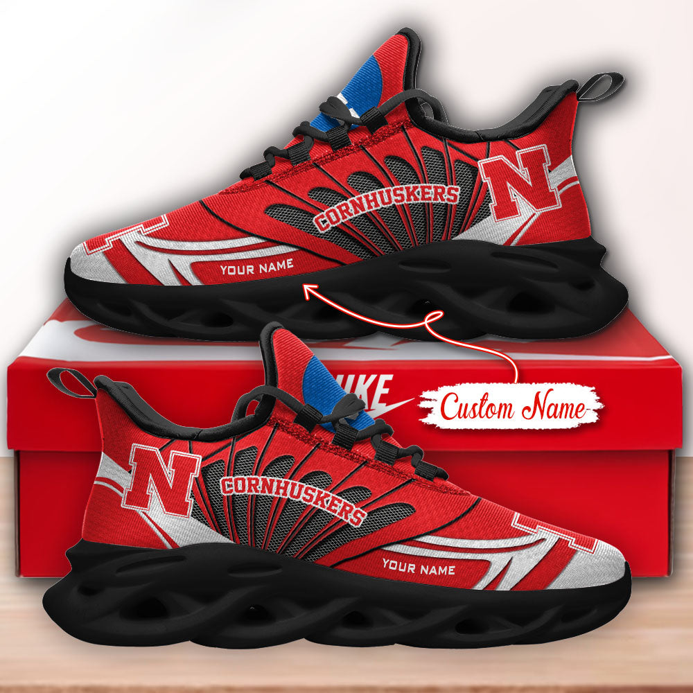 Personalized Nebraska Cornhuskers NCAA Max Soul Shoes Sneakers for Men And Women – NCAA Fan Shoes, Team Sneakers