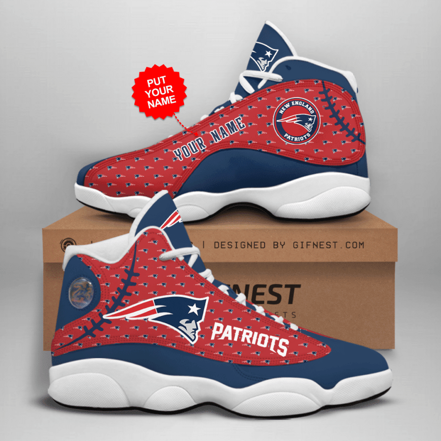 Personalized New England Patriots NFL JD13 Sneakers Shoes for Men & Women | Custom Fan Gift