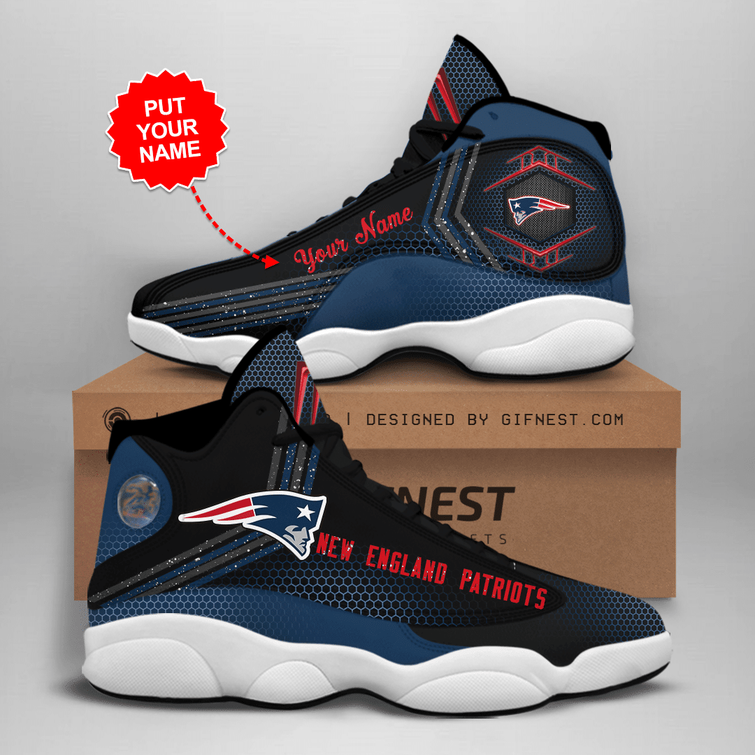 Personalized New England Patriots NFL JD13 Sneakers Shoes for Men & Women | Custom Fan Gift