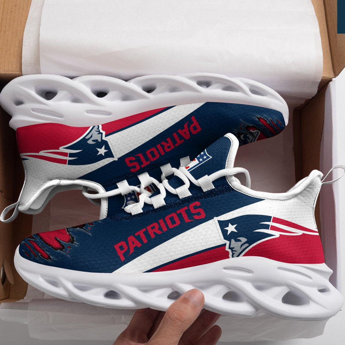 Personalized New England Patriots NFL Max Soul Shoes Sneakers for Men And Women – NFL Football Fan Shoes, Team Sneakers