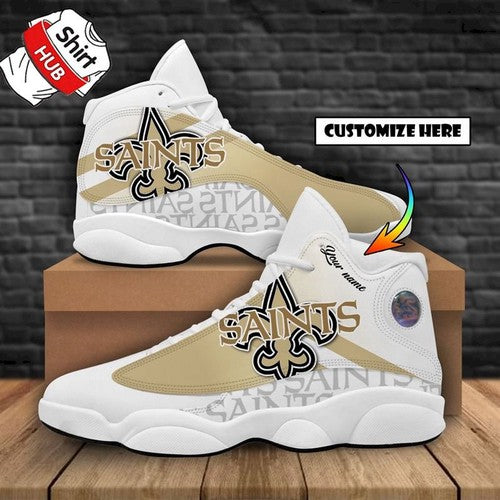 Personalized New Orleans Saints JD13 Sneakers Shoes for Men & Women | Custom Fan Gift