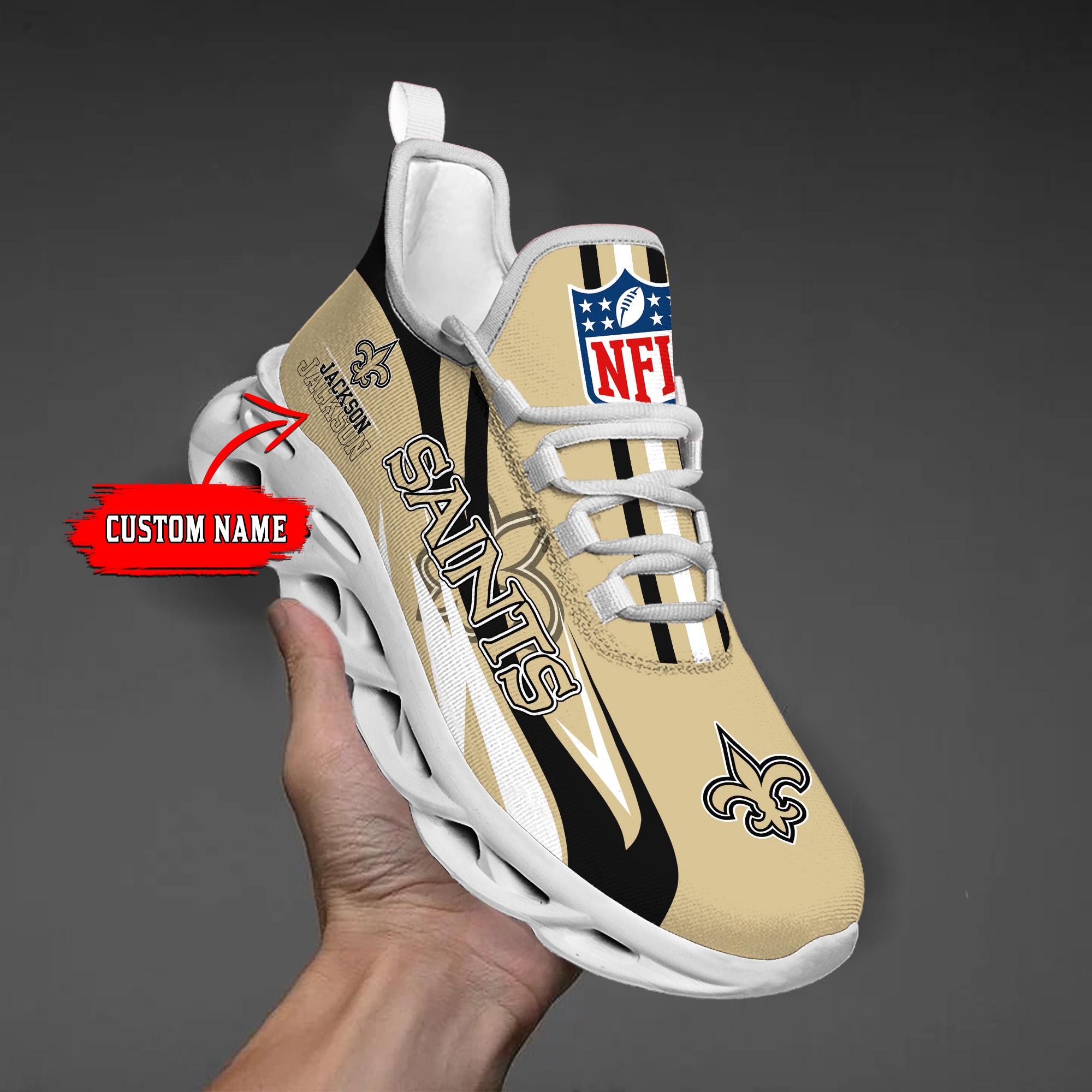 Personalized New Orleans Saints Max Soul Shoes Sneakers for Men And Women – NFL Football Fan Shoes, Team Sneakers