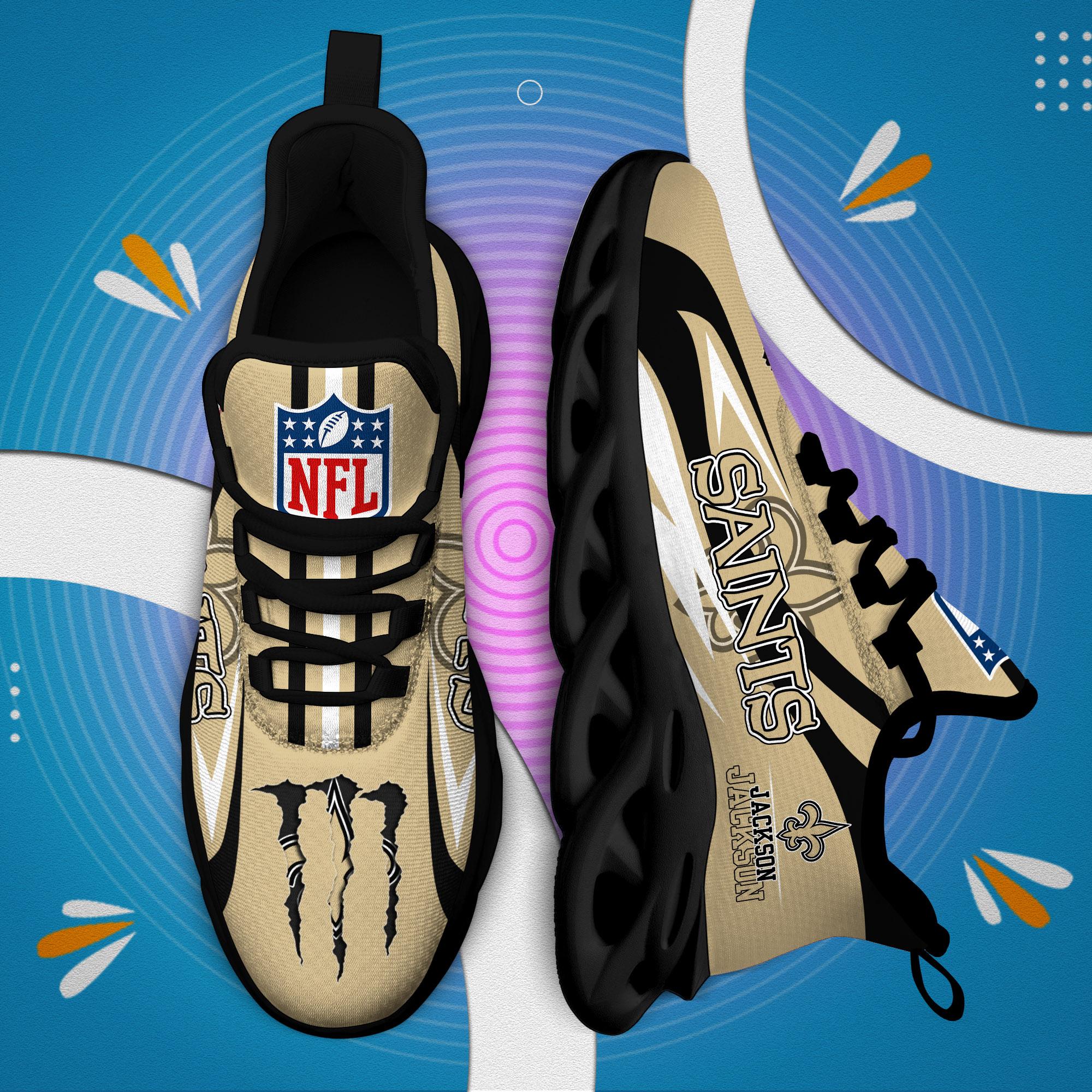 Personalized New Orleans Saints Max Soul Shoes Sneakers for Men And Women – NFL Football Fan Shoes, Team Sneakers - Image 5