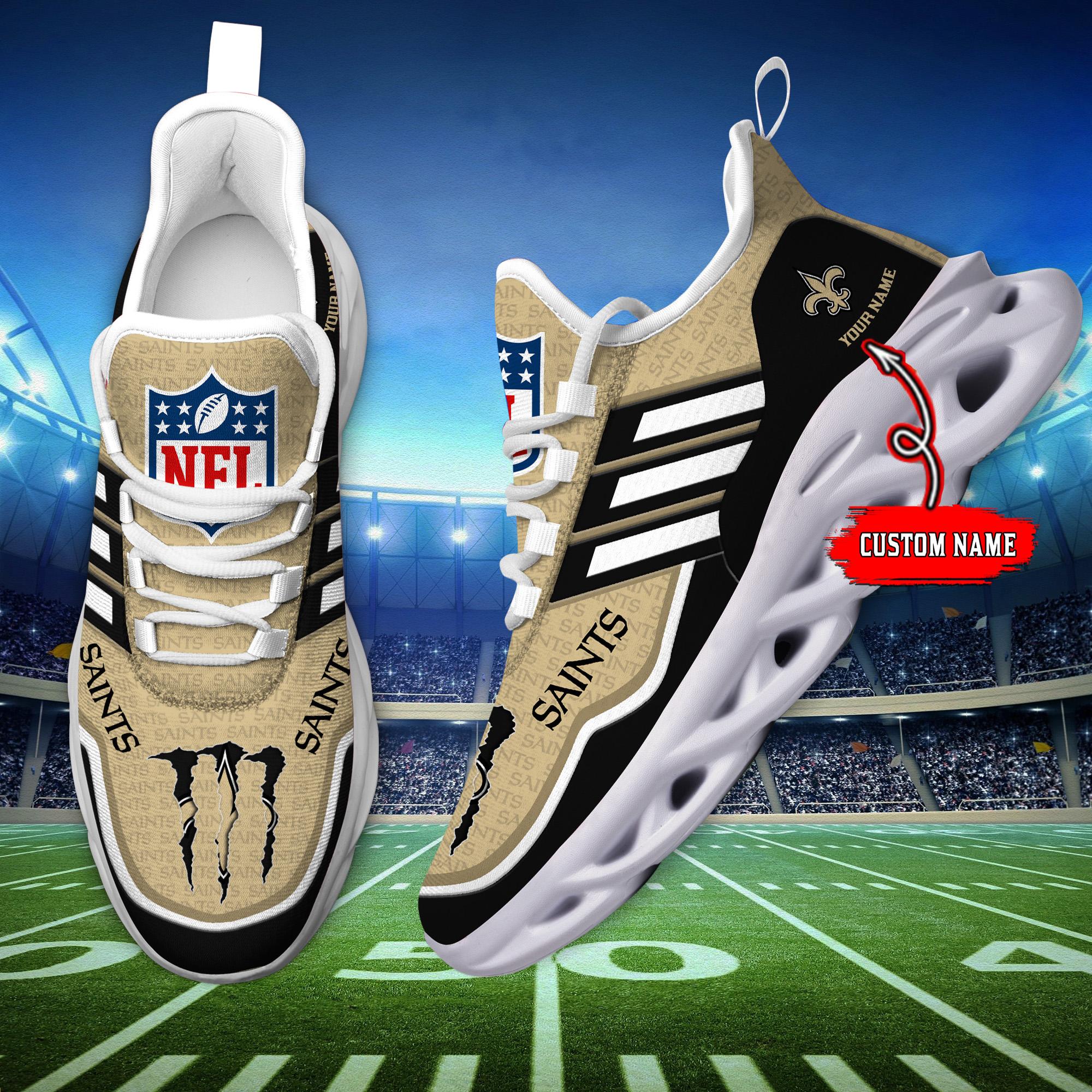 Personalized New Orleans Saints Max Soul Shoes Sneakers for Men And Women – NFL Football Fan Shoes, Team Sneakers
