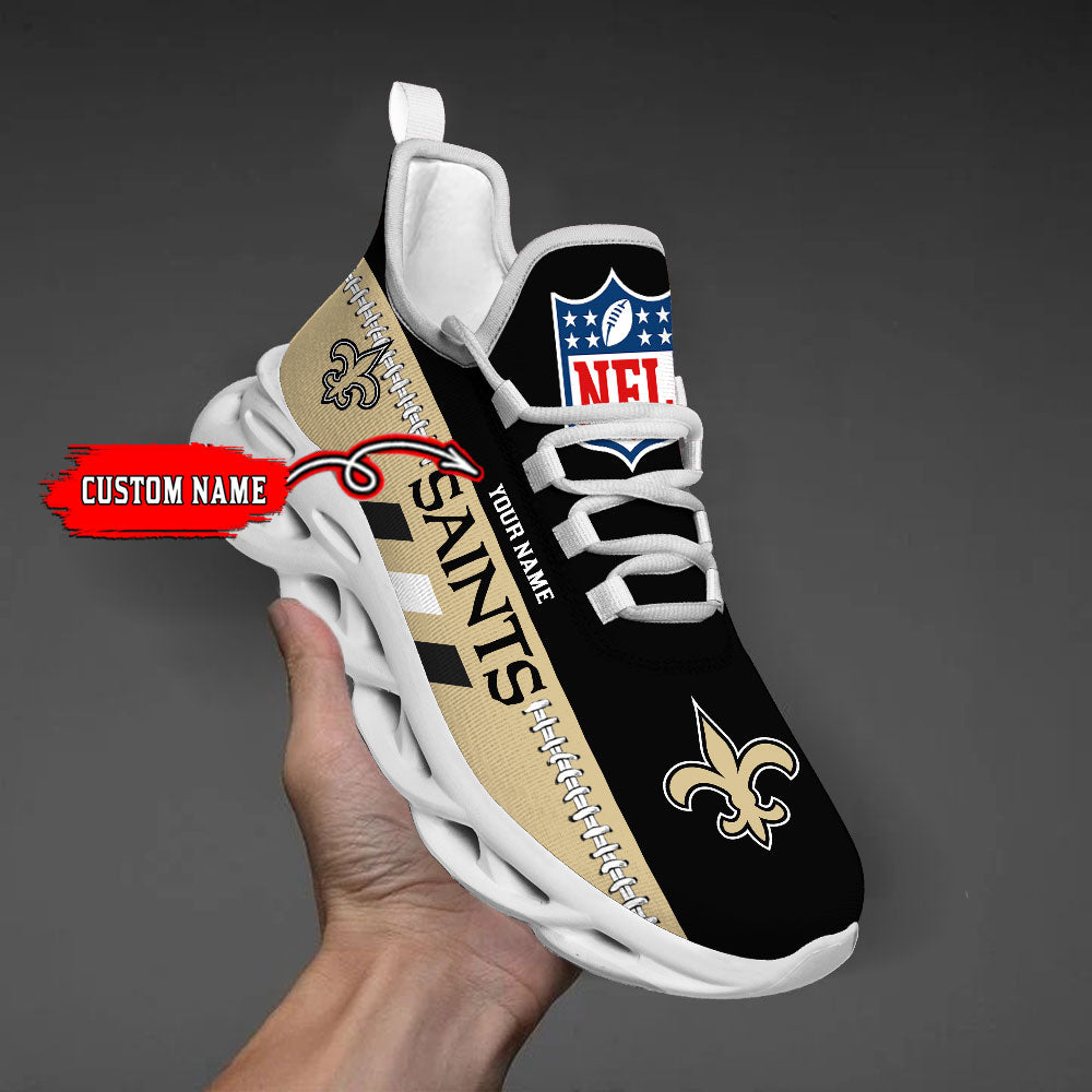 Personalized New Orleans Saints Max Soul Shoes Sneakers for Men And Women – NFL Football Fan Shoes, Team Sneakers