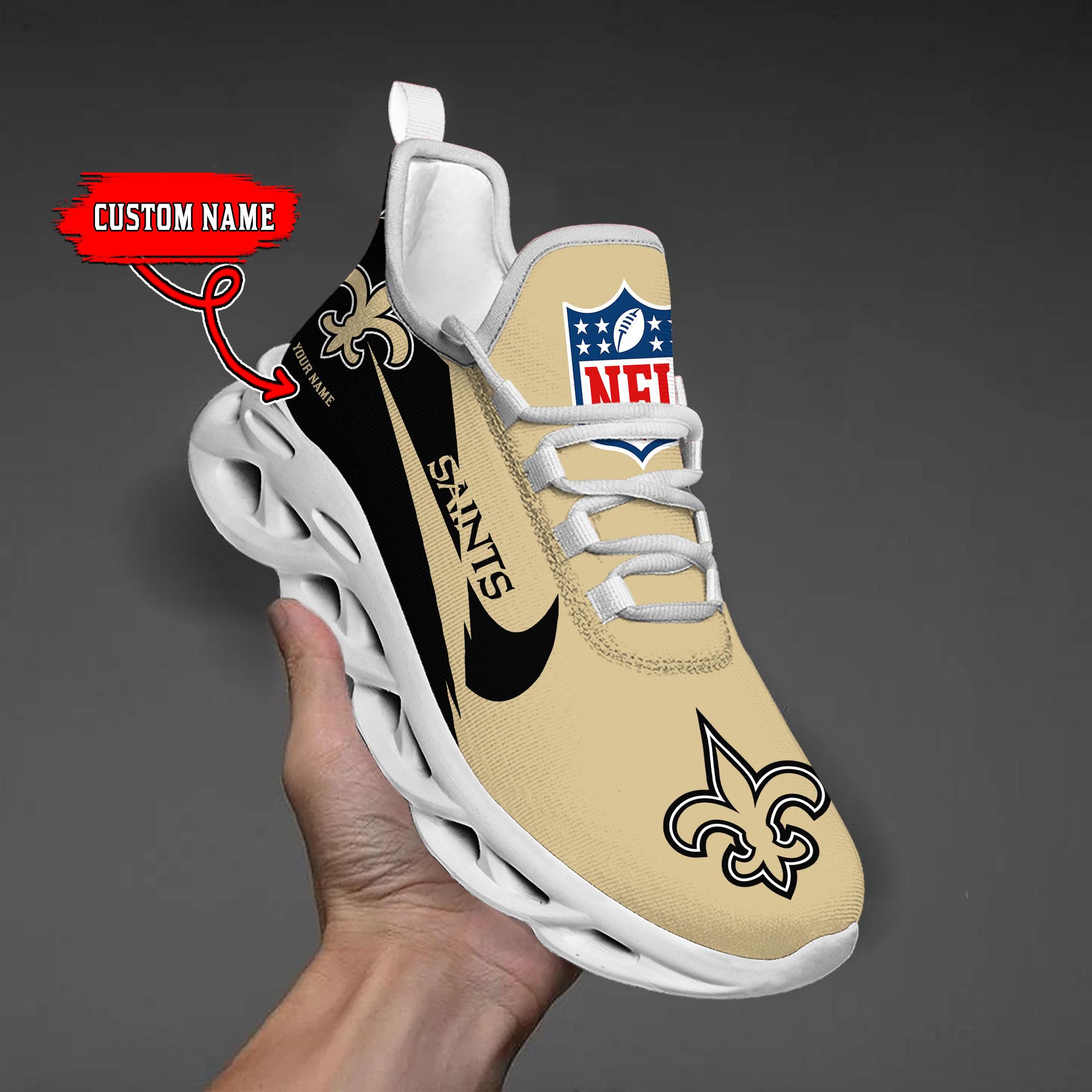 Personalized New Orleans Saints Max Soul Shoes Sneakers for Men And Women – NFL Football Fan Shoes, Team Sneakers