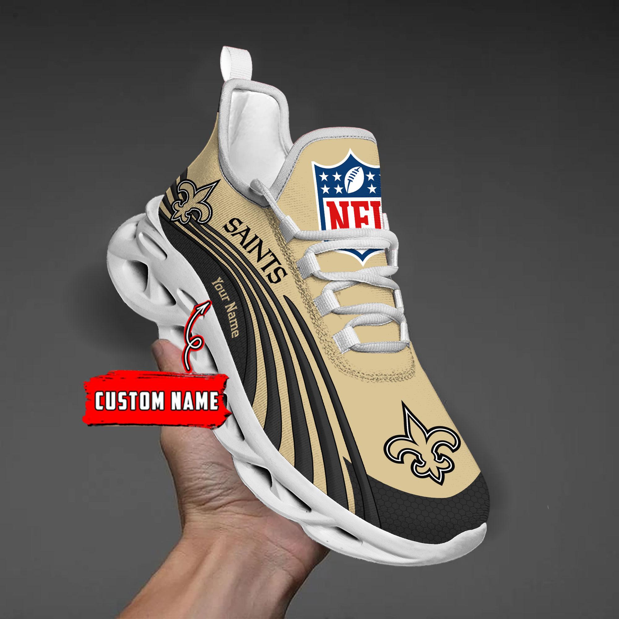 Personalized New Orleans Saints Max Soul Shoes Sneakers for Men And Women – NFL Football Fan Shoes, Team Sneakers