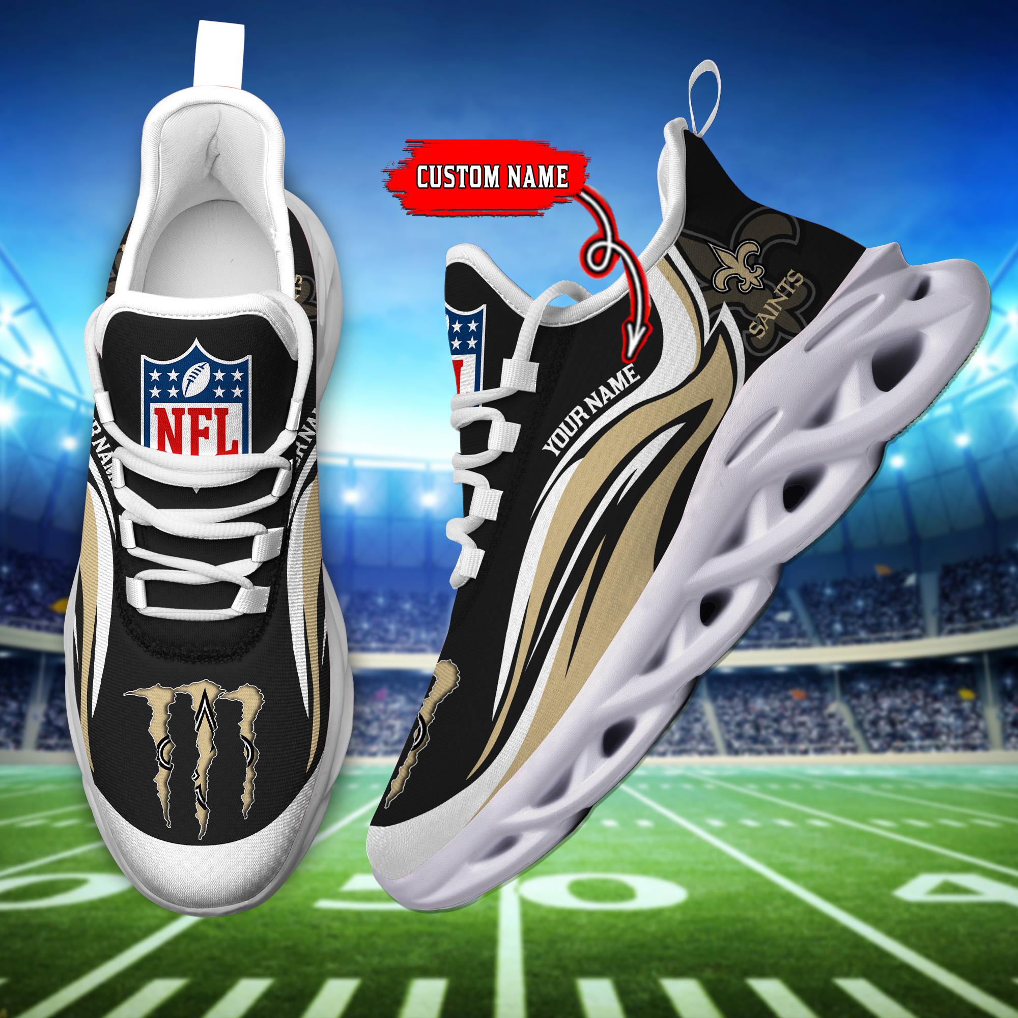 Personalized New Orleans Saints Max Soul Shoes Sneakers for Men And Women – NFL Football Fan Shoes, Team Sneakers