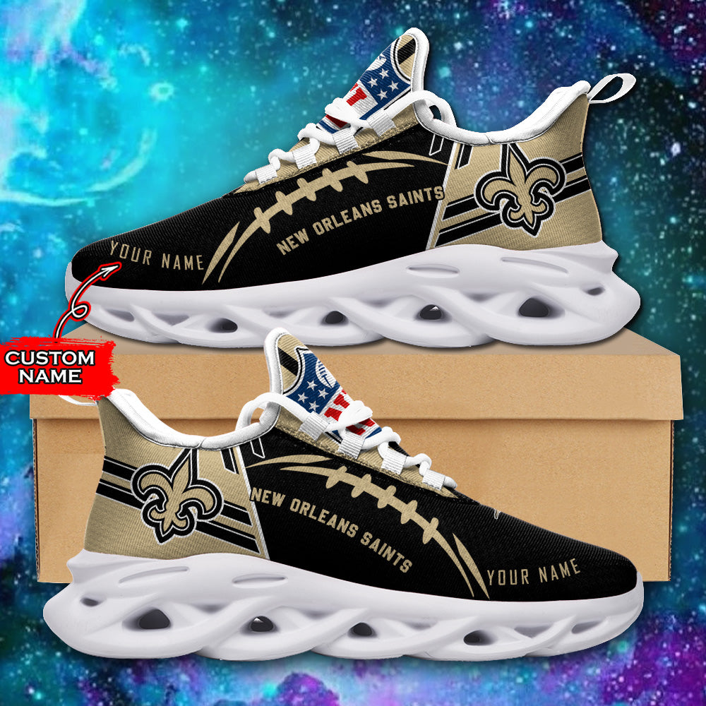 Personalized New Orleans Saints Max Soul Shoes Sneakers for Men And Women – NFL Football Fan Shoes, Team Sneakers