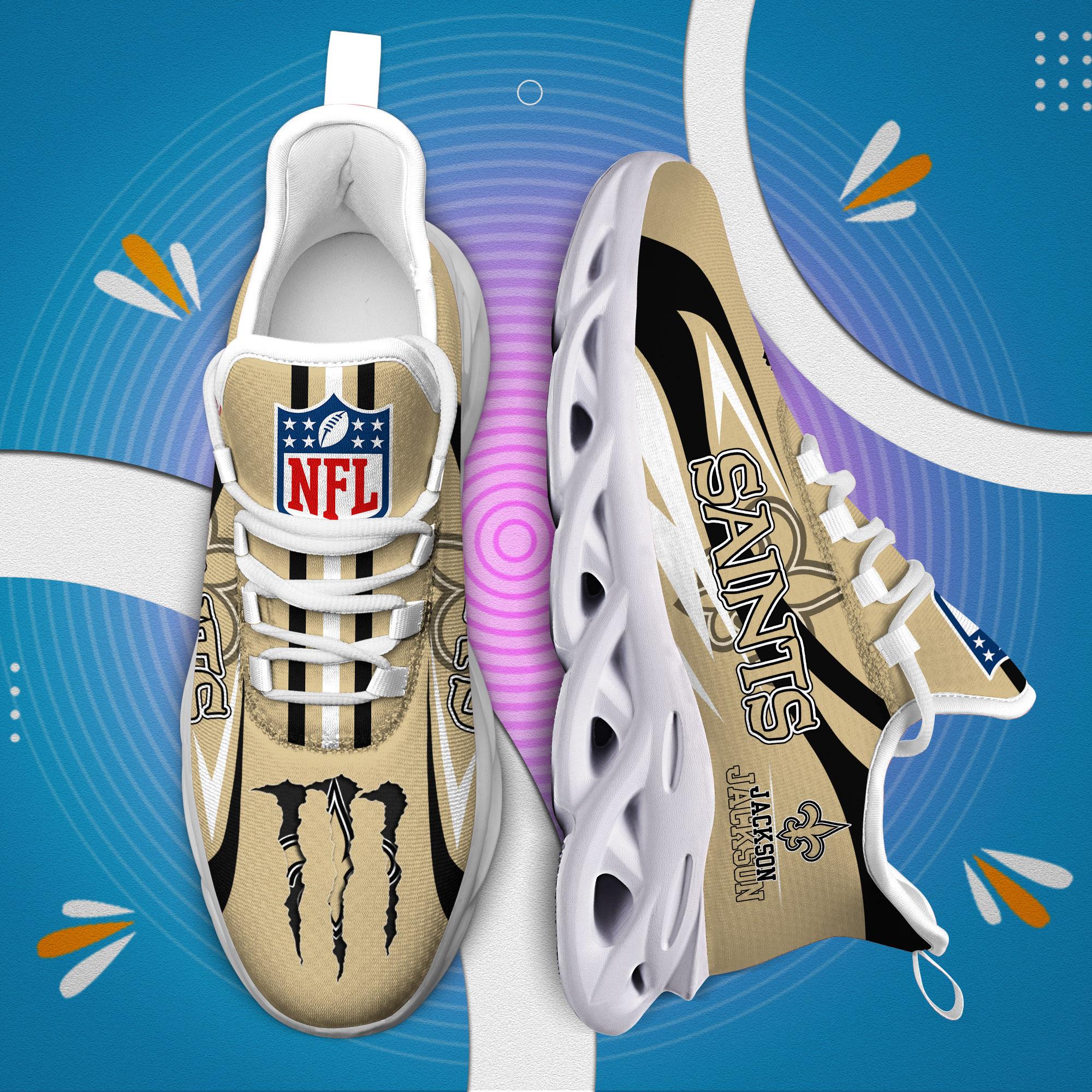 Personalized New Orleans Saints Max Soul Shoes Sneakers for Men And Women – NFL Football Fan Shoes, Team Sneakers - Image 6